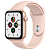 Apple Watch SE GPS, 44mm Gold Aluminium Case with Pink Sand Sport Band - Regular